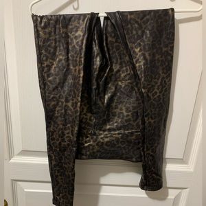 Spanx leopard faux leather leggings. Medium.